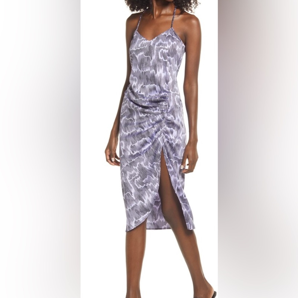 Open edit shirred dress